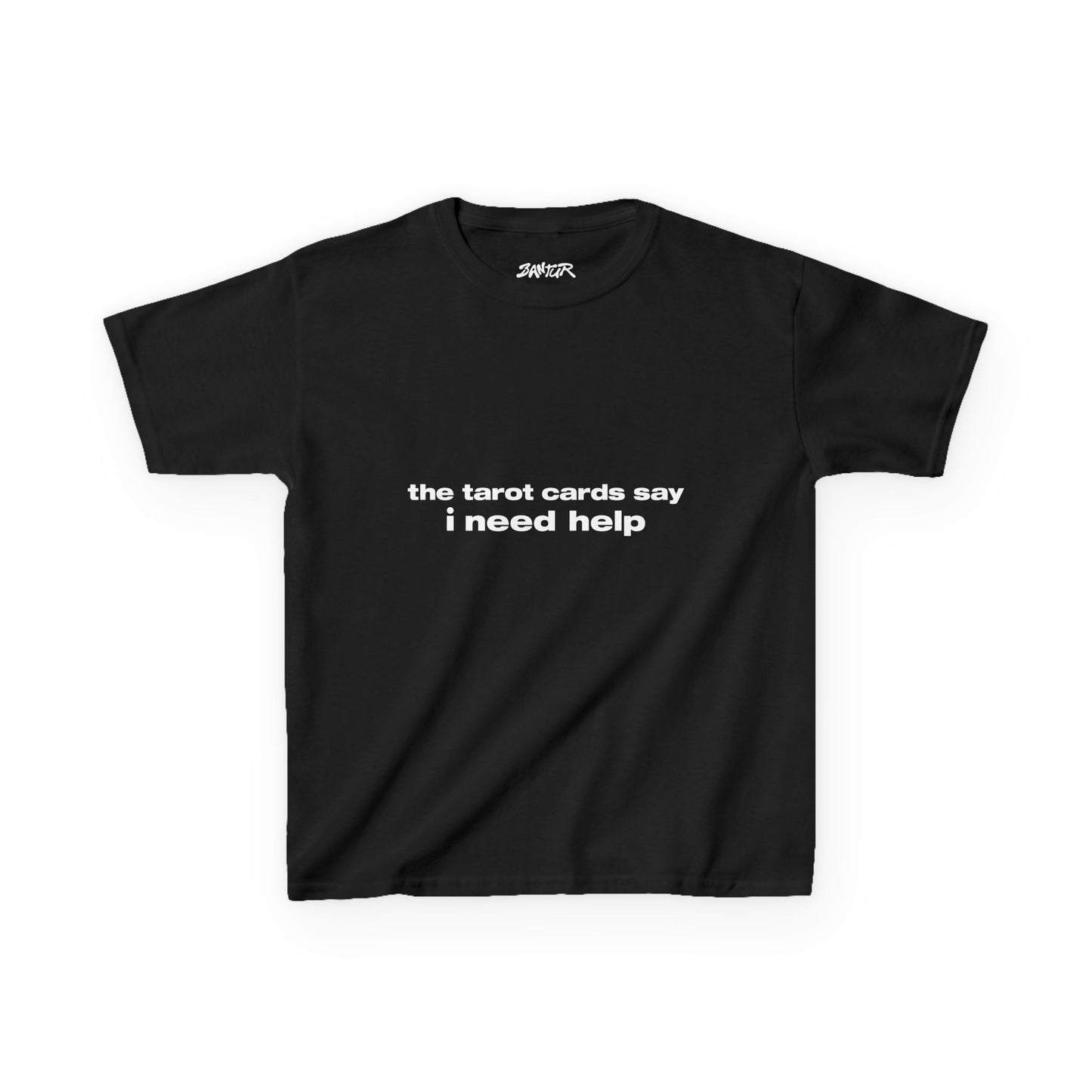 "tarot cards say i need help" baby tee - Bantur